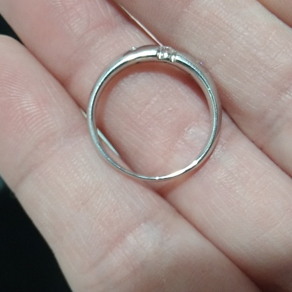 SALE! Authentic Platinum 0.1ct Genuine Diamond Ring 💍 Size 6 Gently Worn - Picture 8 of 12